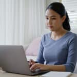 Medical device marketer working on an email campaign