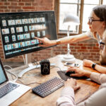 Marketers working n creating an animation